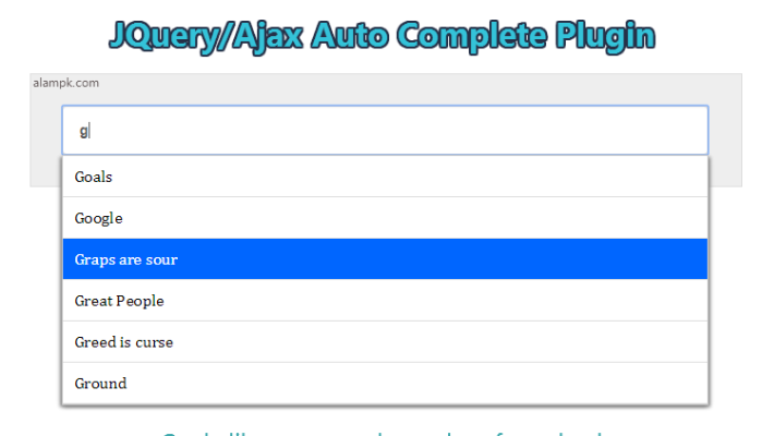 jquery autocomplete plugin